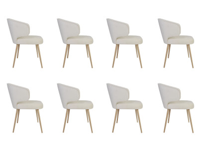 8x Chairs Chair Upholstery Design Lounge Club Seat Lehn Suite Armchair new